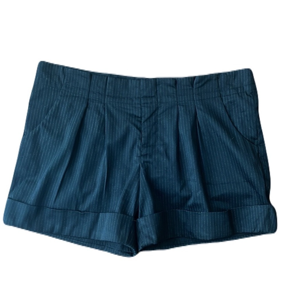 Mossimo Stretch Striped High Rise Cuffed Chino Plated Short Size 8